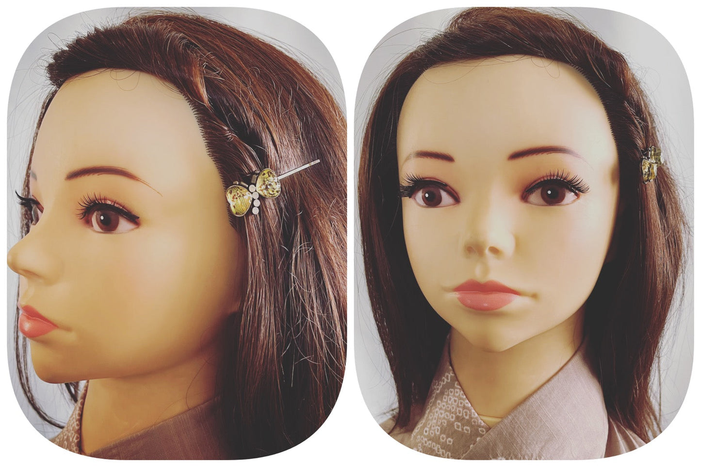 蝶 ヘアピン 楽譜 グリーン 大人向け 高級