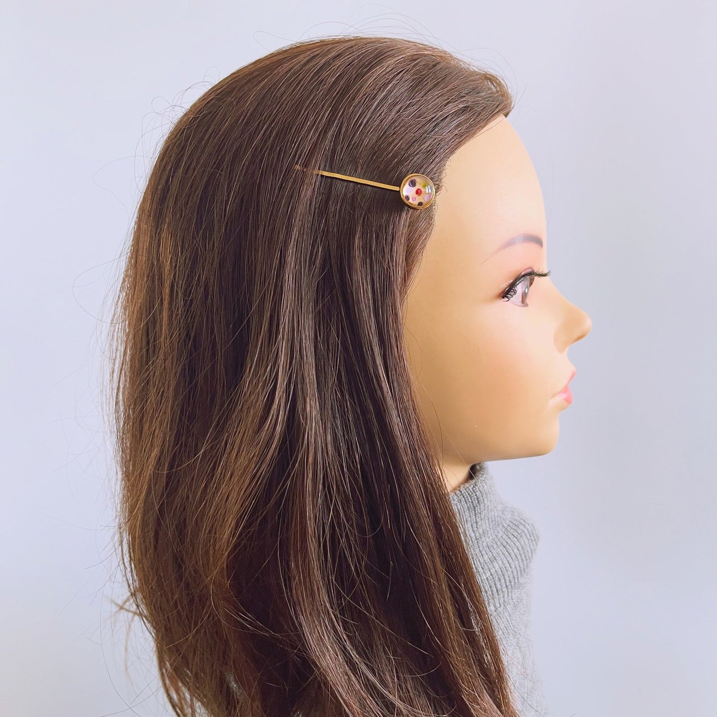 ヘアピン ピンク 紫陽花 金