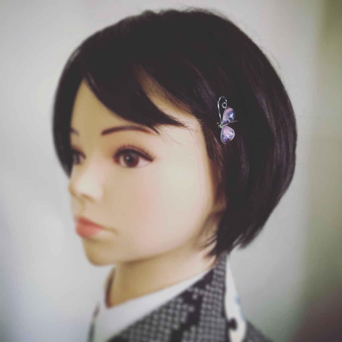 ヘアピン 蝶 紫 和装 贈り物 大人向け